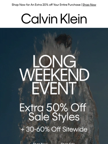 Calvin Klein Sale Announcement