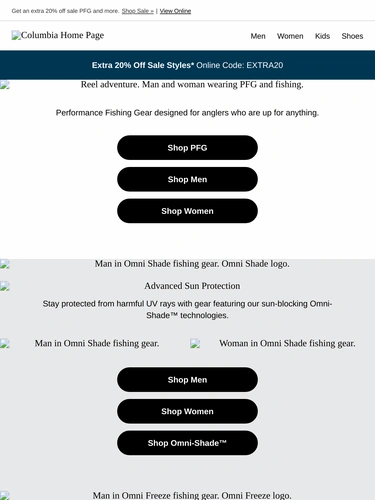 Columbia Sportswear Sale Announcement