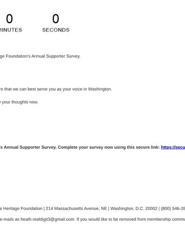Heritage Foundation Customer Feedback