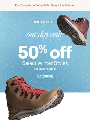 Merrell Sale Announcement