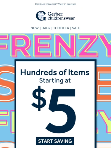 Gerber Childrenswear Sale Announcement