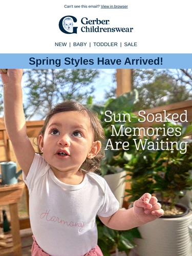 Gerber Childrenswear Sale Announcement
