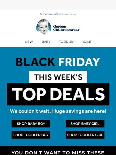 Gerber Childrenswear Sale Announcement