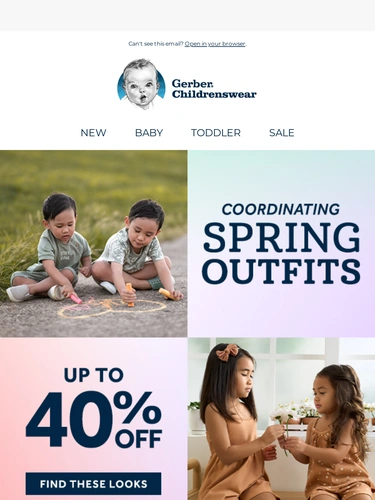 Gerber Childrenswear Sale Announcement