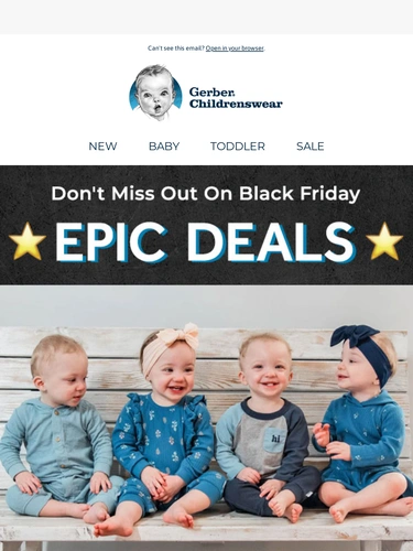 Gerber Childrenswear Sale Announcement