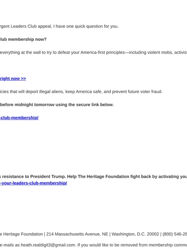 Heritage Foundation Re-engagement Series