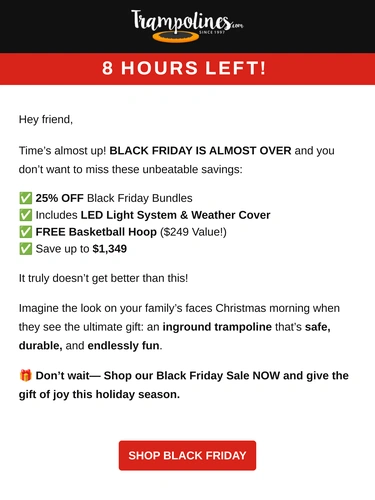 Trampolines.com Sale Announcement