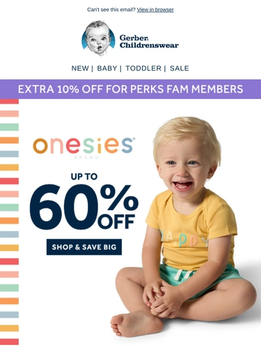 Gerber Childrenswear Sale Announcement