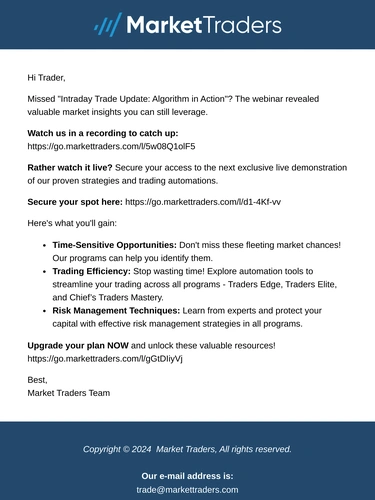 Market Traders Event Invitation