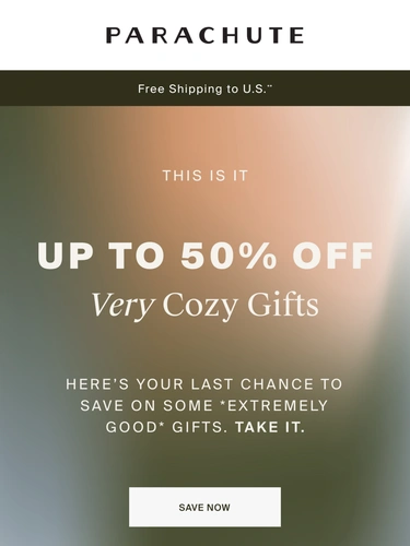 Parachute Home Sale Announcement