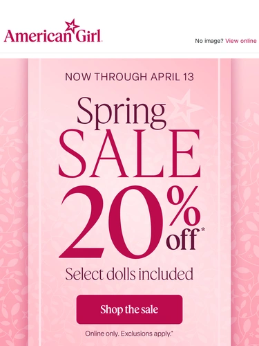 American Girl Sale Announcement
