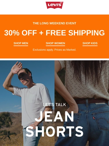 Levi's Sale Announcement