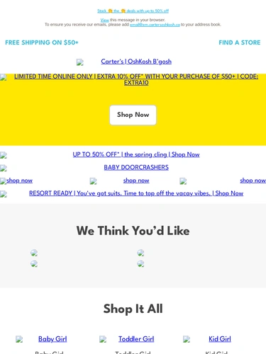 Carter's OshKosh Sale Announcement