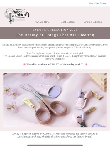 Brooklyn Haberdashery Sale Announcement