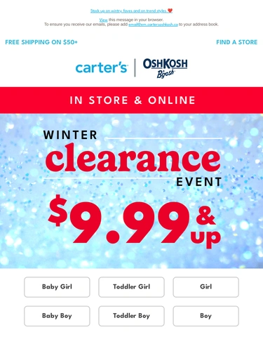 Carter's OshKosh Newsletter