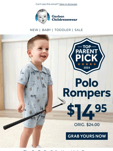 Gerber Childrenswear Sale Announcement