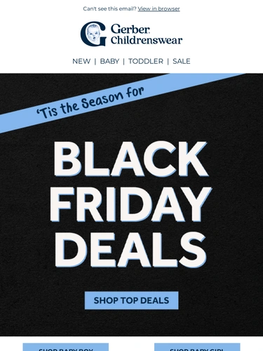 Gerber Childrenswear Sale Announcement