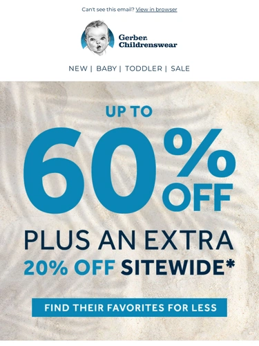 Gerber Childrenswear Sale Announcement