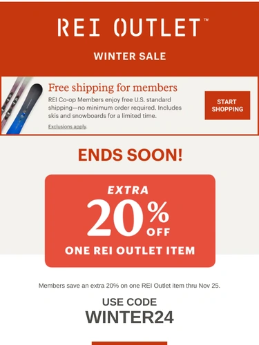 REI Sale Announcement