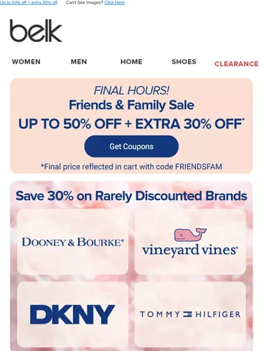 Belk Sale Announcement