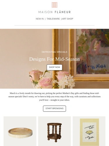 Maison Flaneur Newsletter
