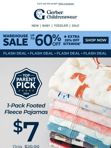 Gerber Childrenswear Sale Announcement