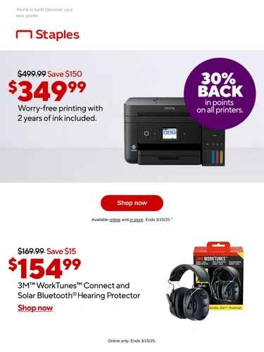Staples Sale Announcement