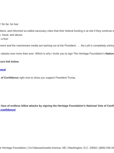 Heritage Foundation Event Invitation