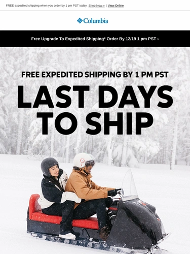 Columbia Sportswear Sale Announcement