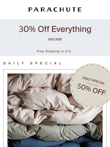 Parachute Home Sale Announcement