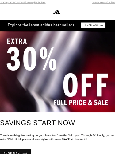 Adidas Sale Announcement