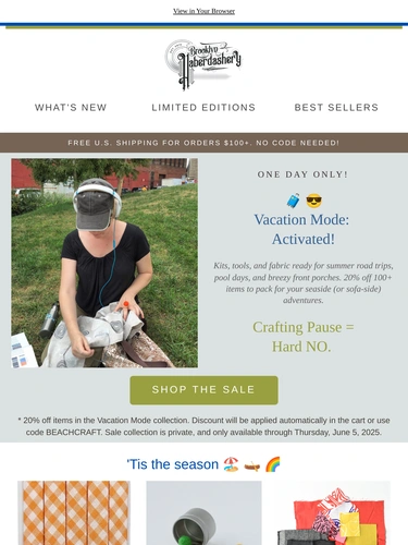 Brooklyn Haberdashery Sale Announcement