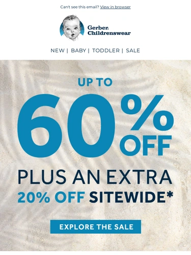 Gerber Childrenswear Sale Announcement