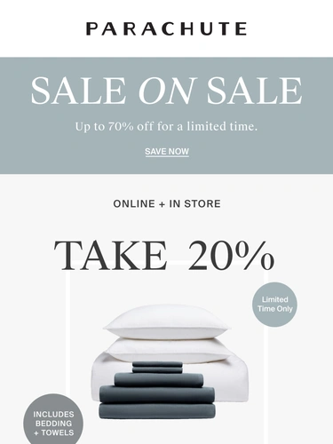 Parachute Home Sale Announcement