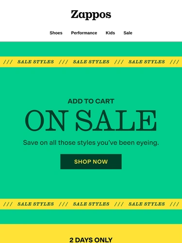 Zappos Sale Announcement