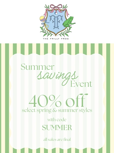 The Frilly Frog Sale Announcement
