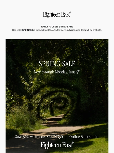 18 East Sale Announcement