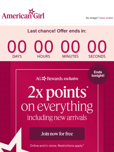 American Girl Sale Announcement