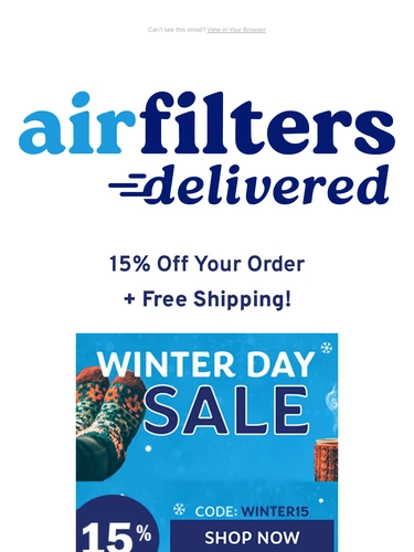 Air Filters Delivered Newsletter