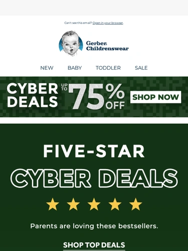 Gerber Childrenswear Sale Announcement