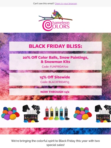 Chameleon Colors Sale Announcement