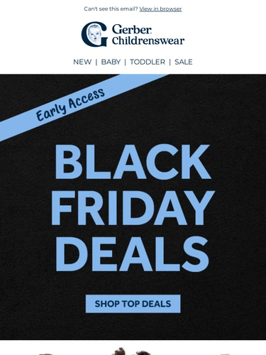 Gerber Childrenswear Sale Announcement