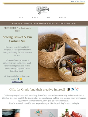 Brooklyn Haberdashery Sale Announcement