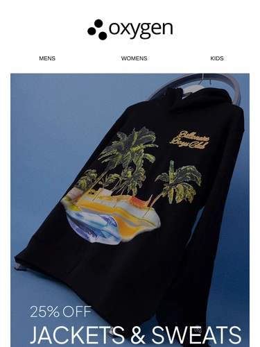 Oxygen Clothing Sale Announcement