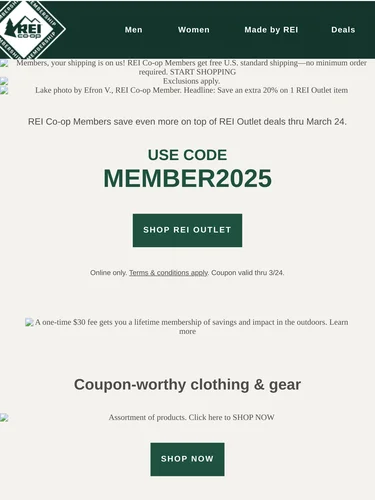 REI Sale Announcement
