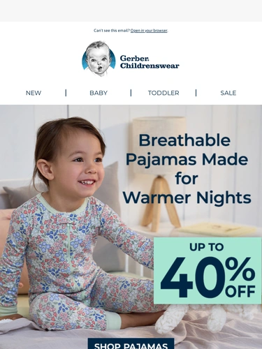Gerber Childrenswear Sale Announcement