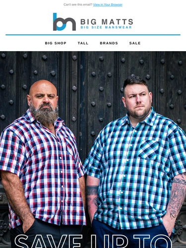 Big Matt's Menswear Sale Announcement