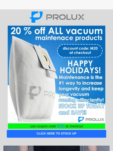 ProLux Cleaners Sale Announcement