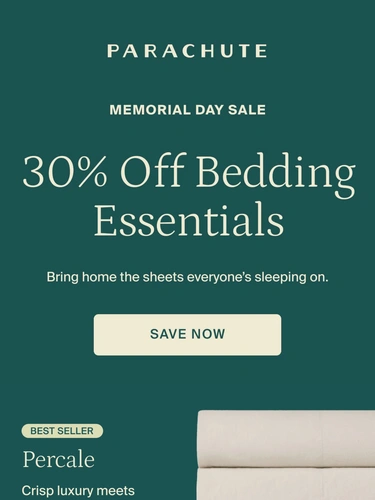 Parachute Home Sale Announcement