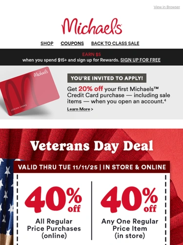 Michaels Newsletter